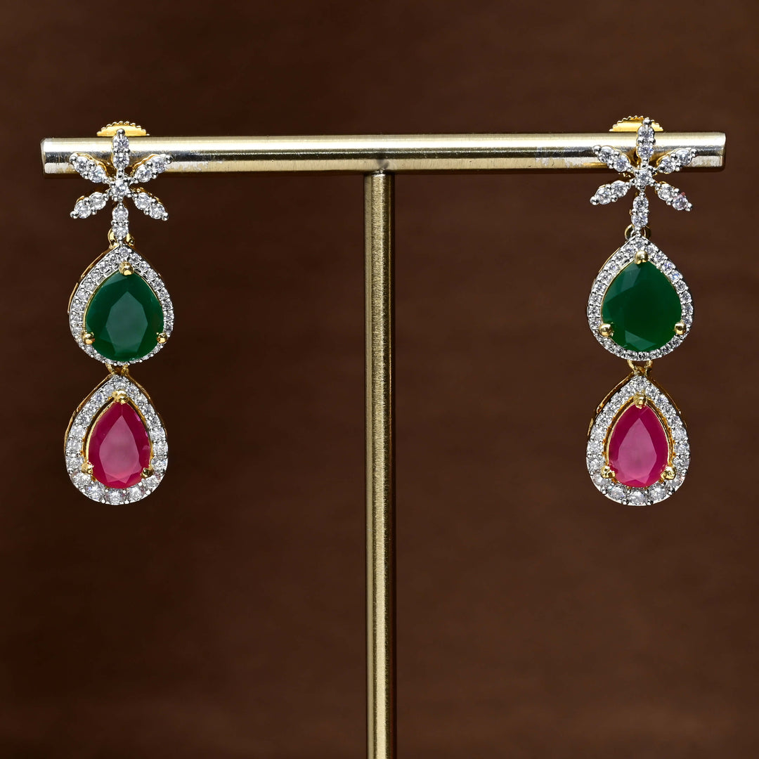 CZ Diamond Finish Earrings