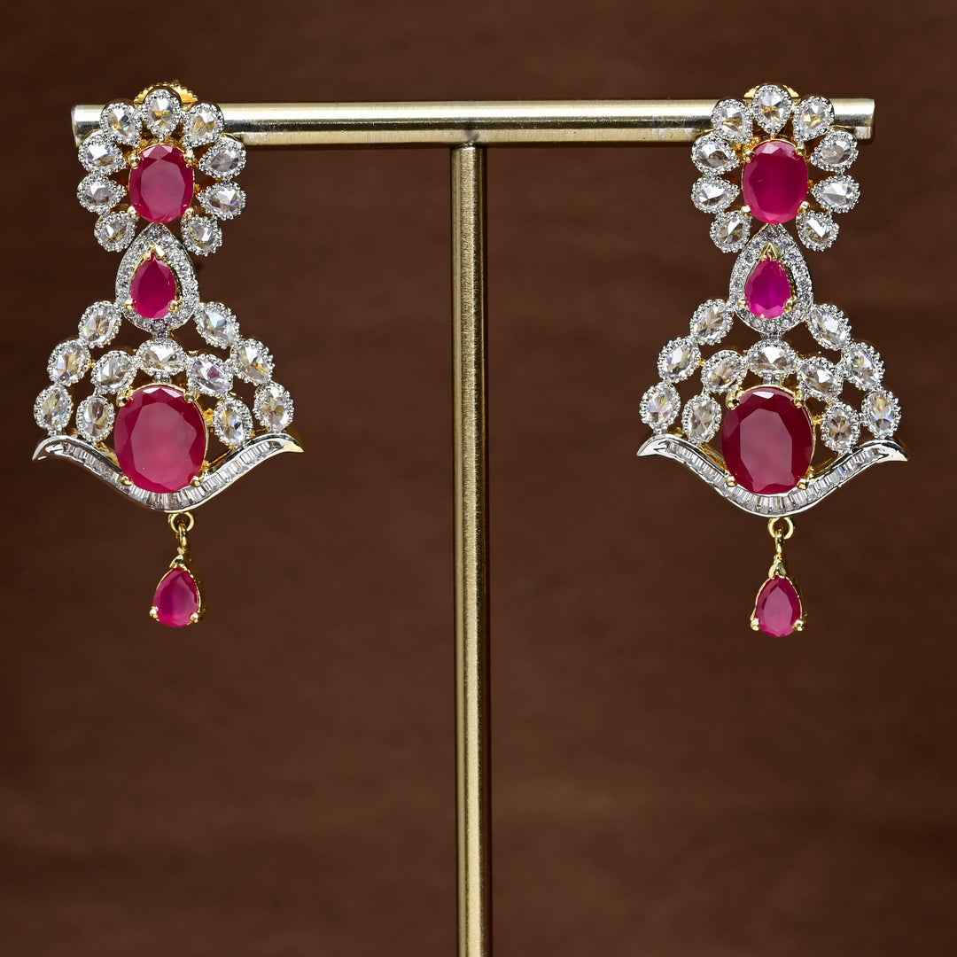 CZ Diamond Finish Earrings