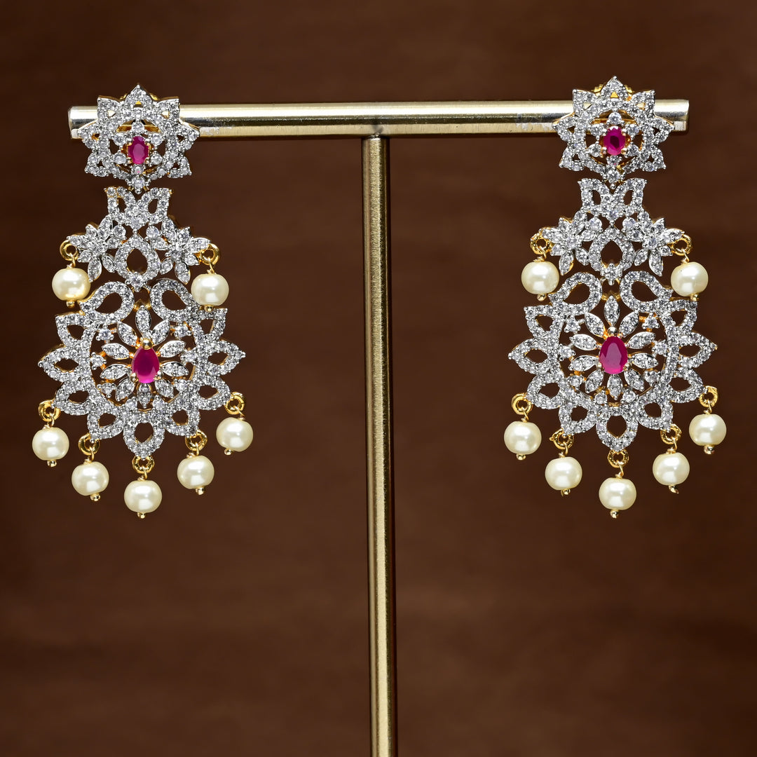 CZ Diamond Finish Earrings
