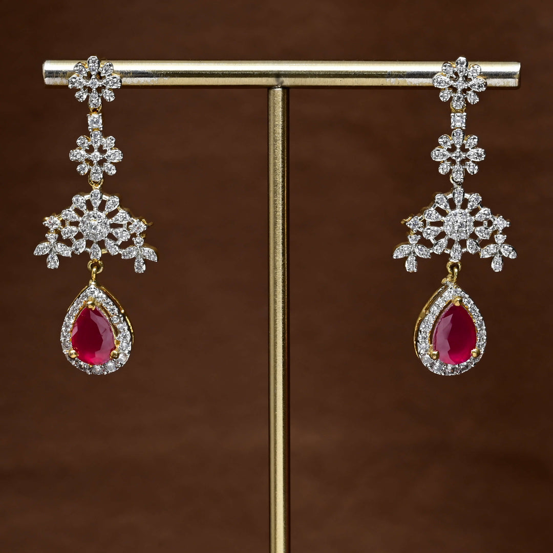CZ Diamond Finish Earrings