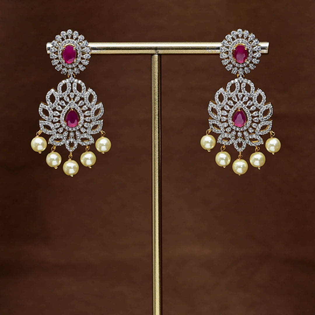 CZ Diamond Finish Earrings