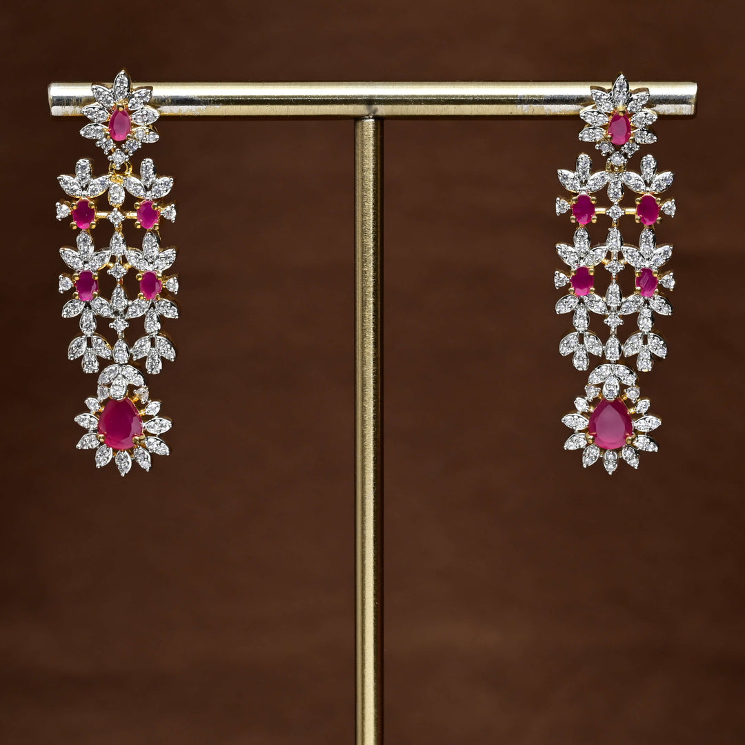 CZ Diamond Finish Earrings