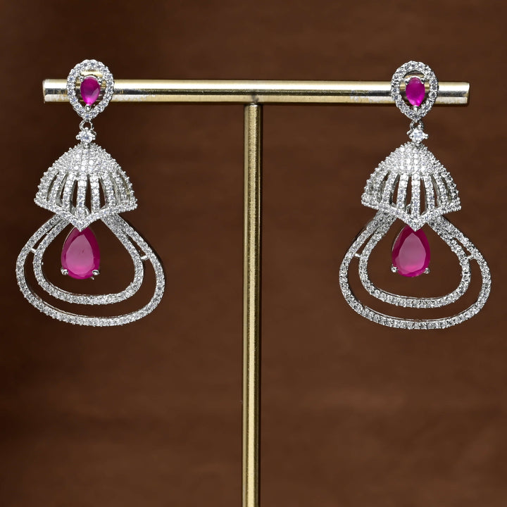 CZ Diamond Finish Earrings