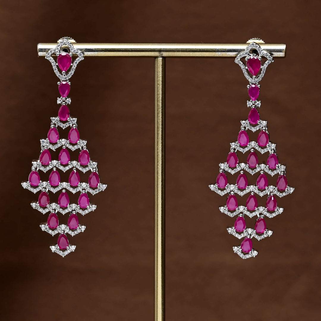 CZ Diamond Finish Earrings