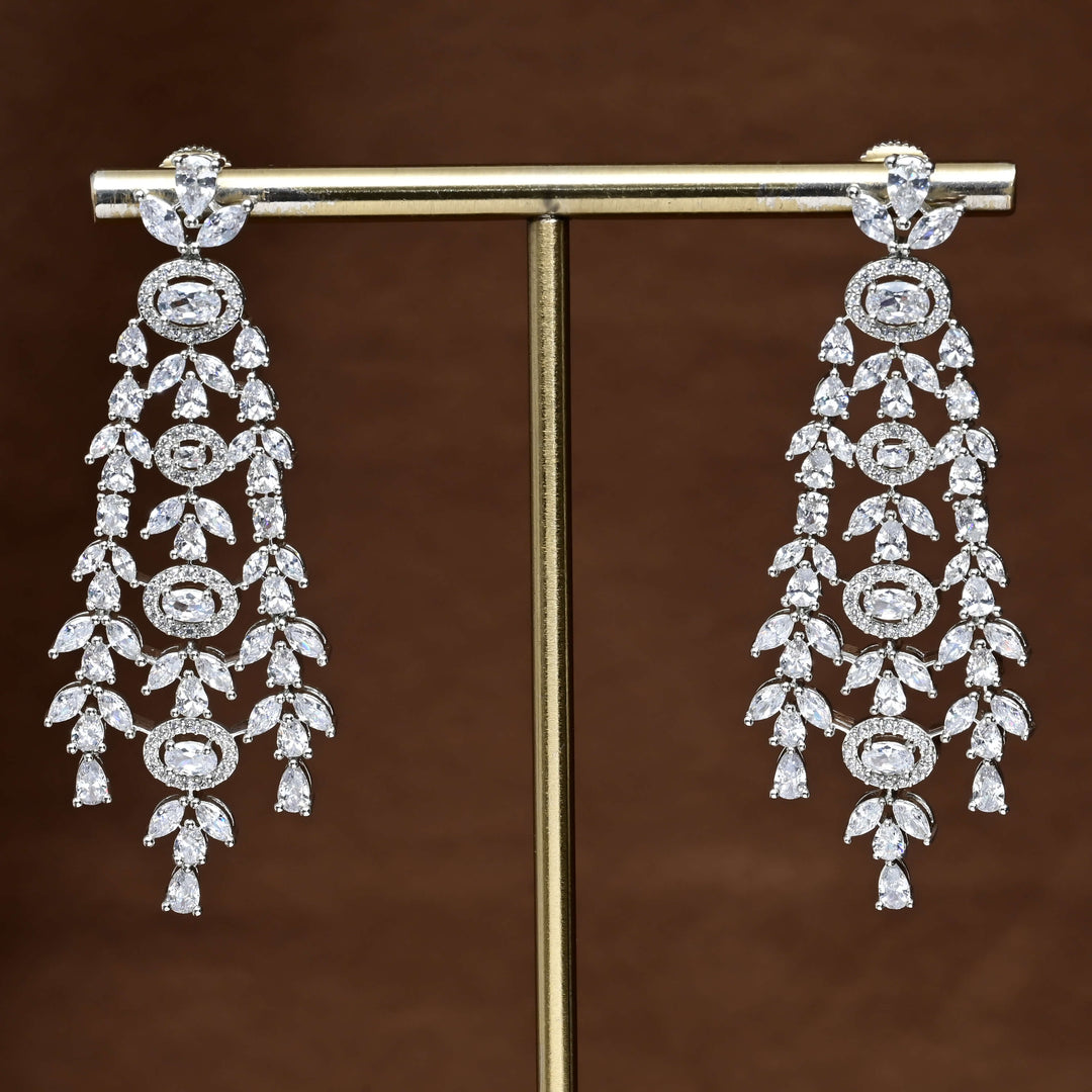 CZ Diamond Finish Earrings
