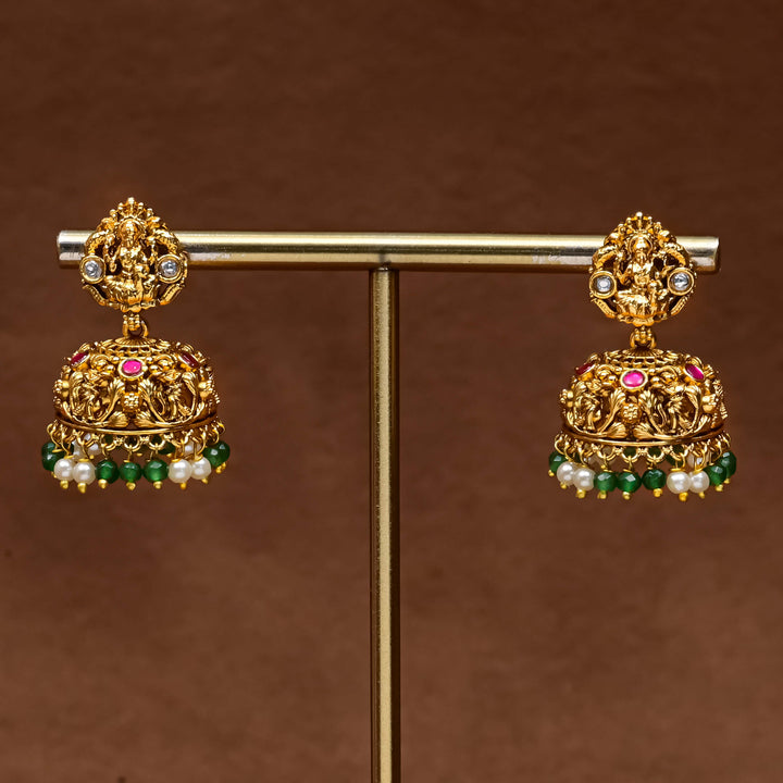 Temple Jhumka Earrings