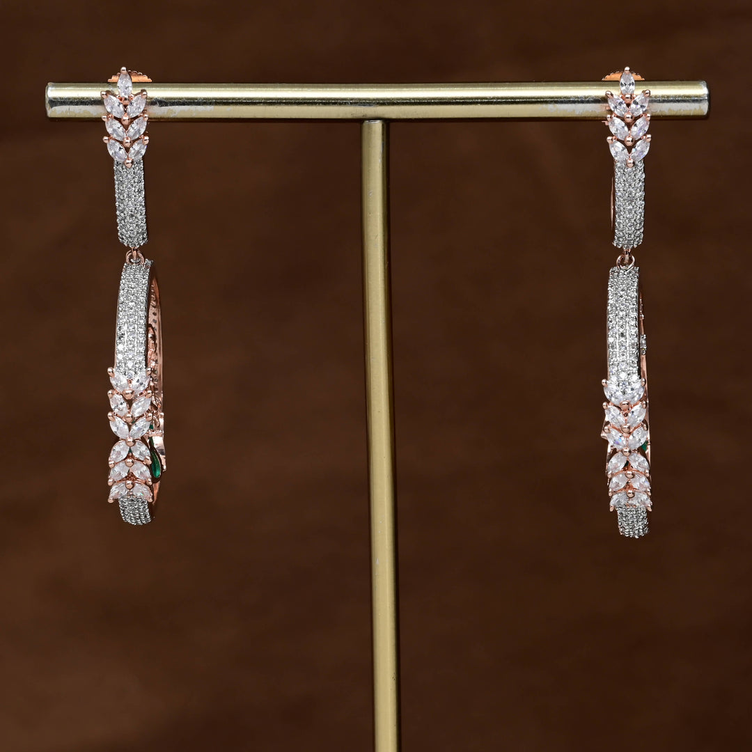 CZ Rose Gold Earrings
