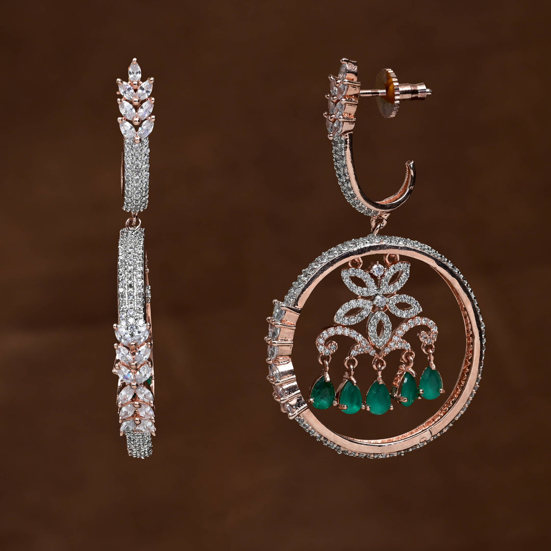 CZ Rose Gold Earrings