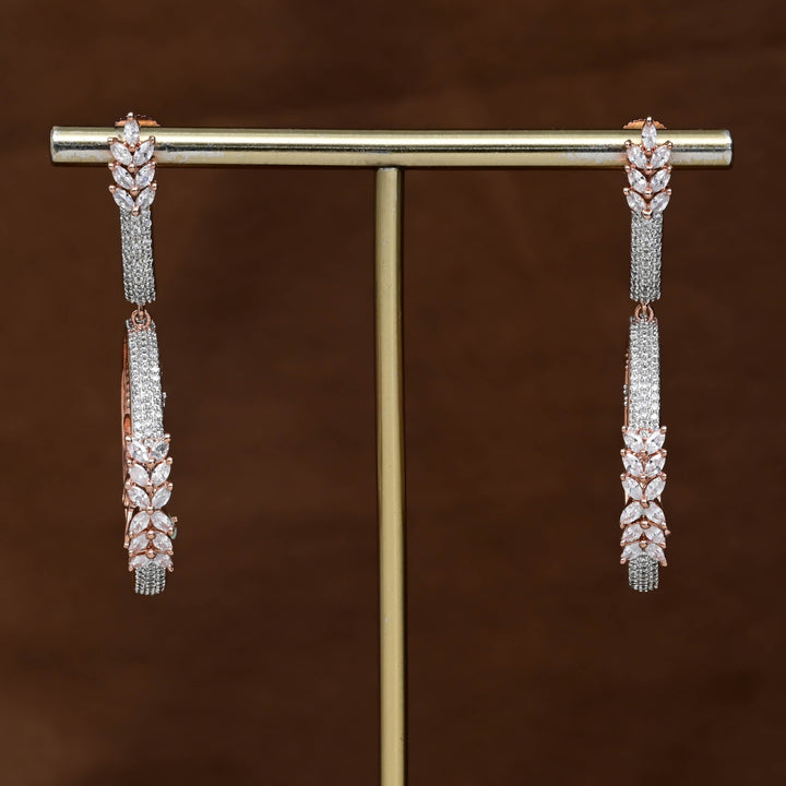 CZ Rose Gold Earrings