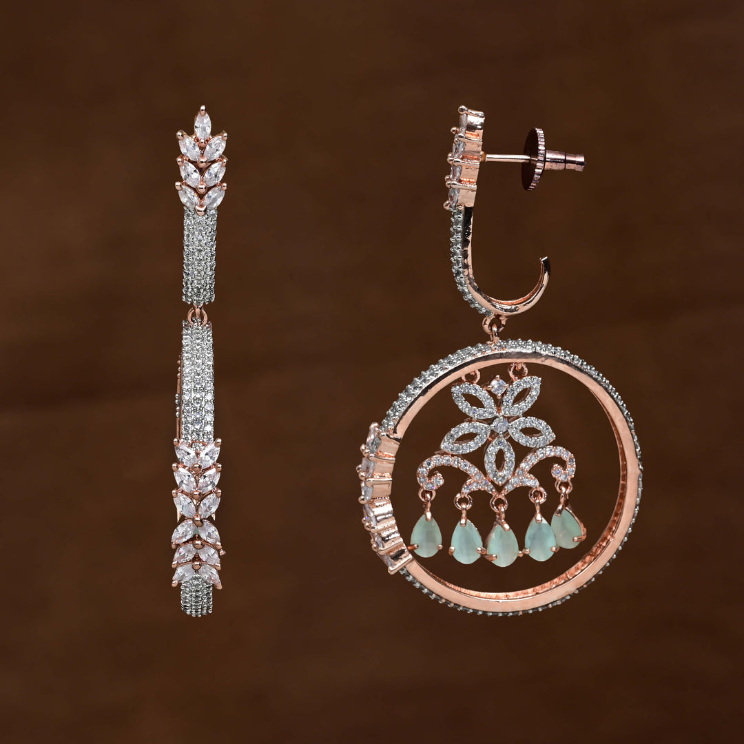 CZ Rose Gold Earrings