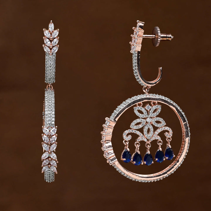 CZ Rose Gold Earrings