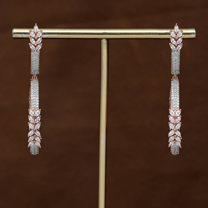 CZ Rose Gold Earrings