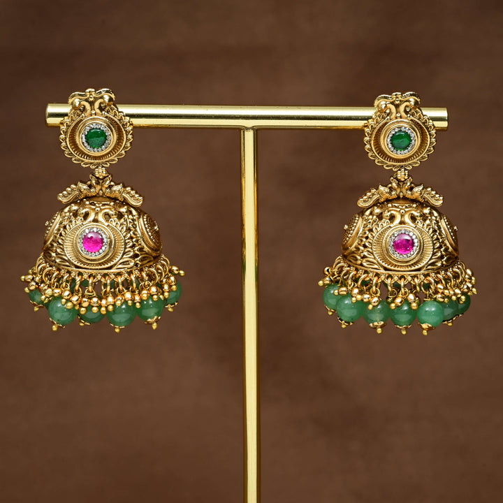 Temple Jhumka Earrings