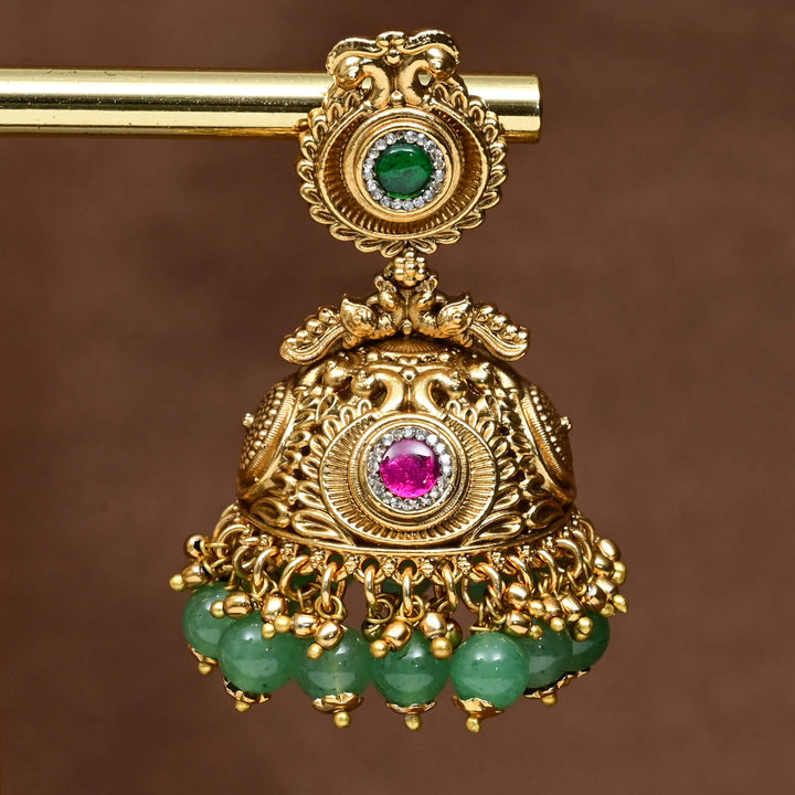 Temple Jhumka Earrings