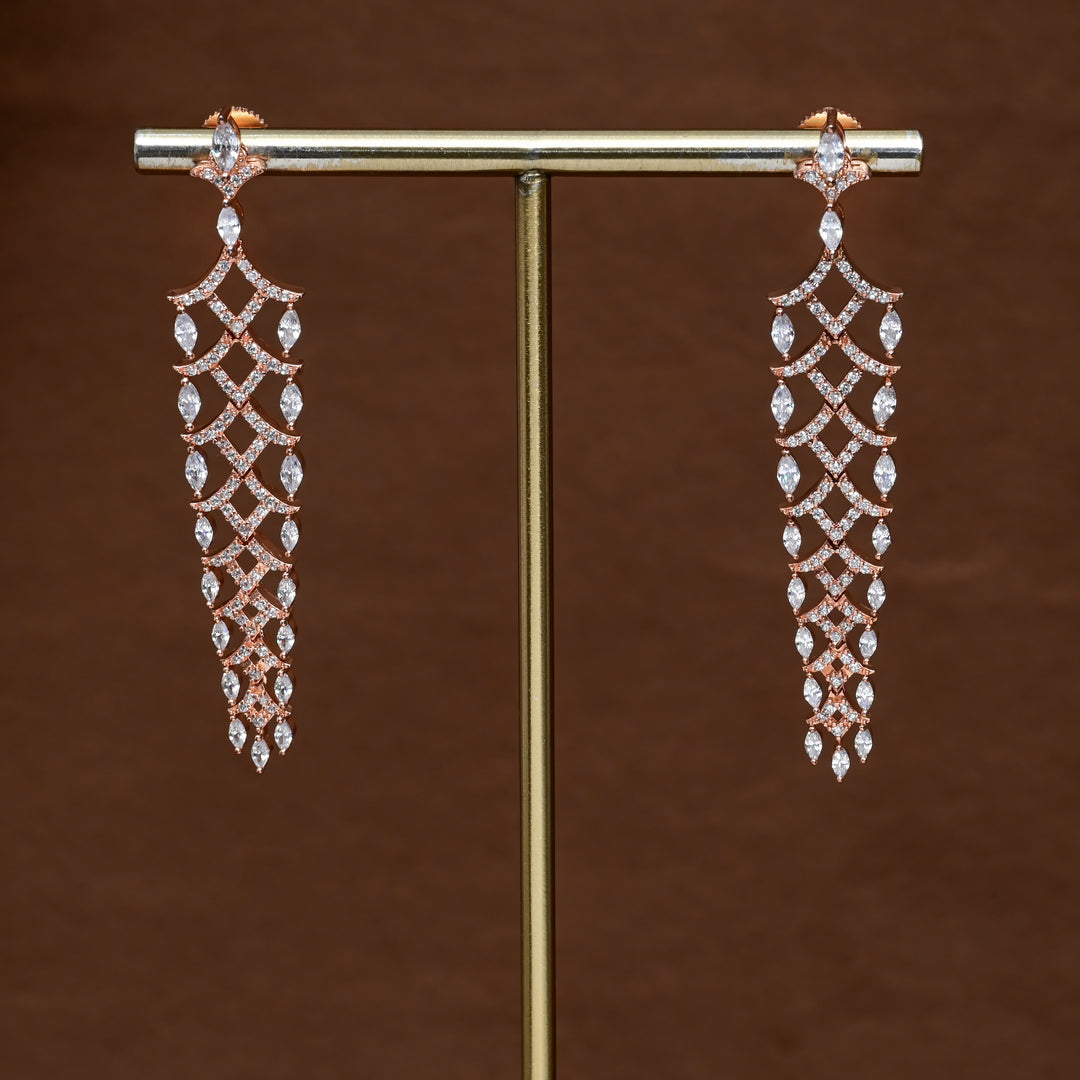 CZ Rose Gold Earrings