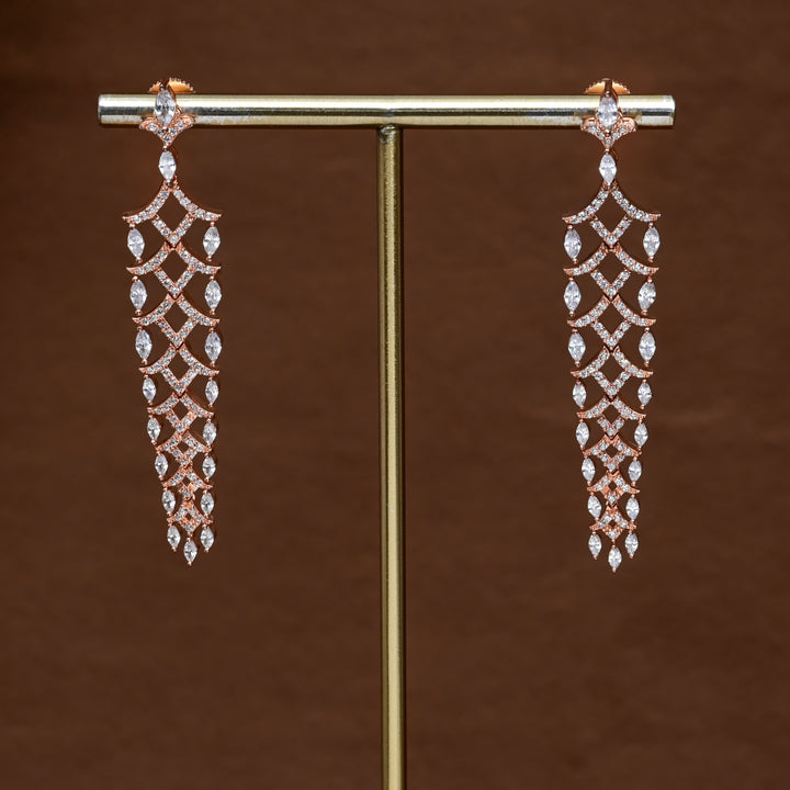 CZ Rose Gold Earrings