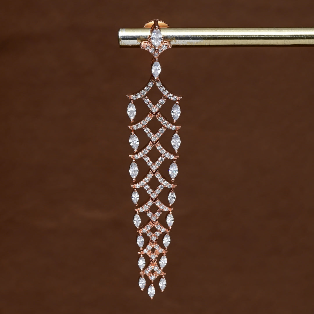 CZ Rose Gold Earrings