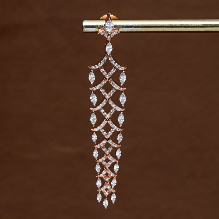 CZ Rose Gold Earrings