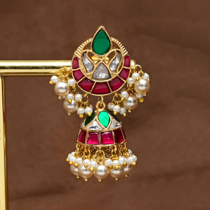 Kundan Jhumka Earrings