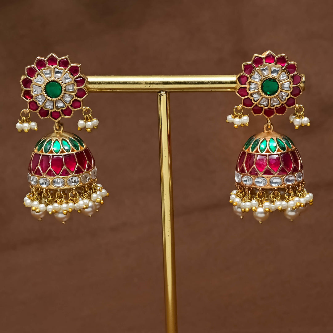 Kundan Jhumka Earrings