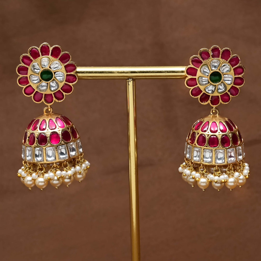 Kundan Jhumka Earrings