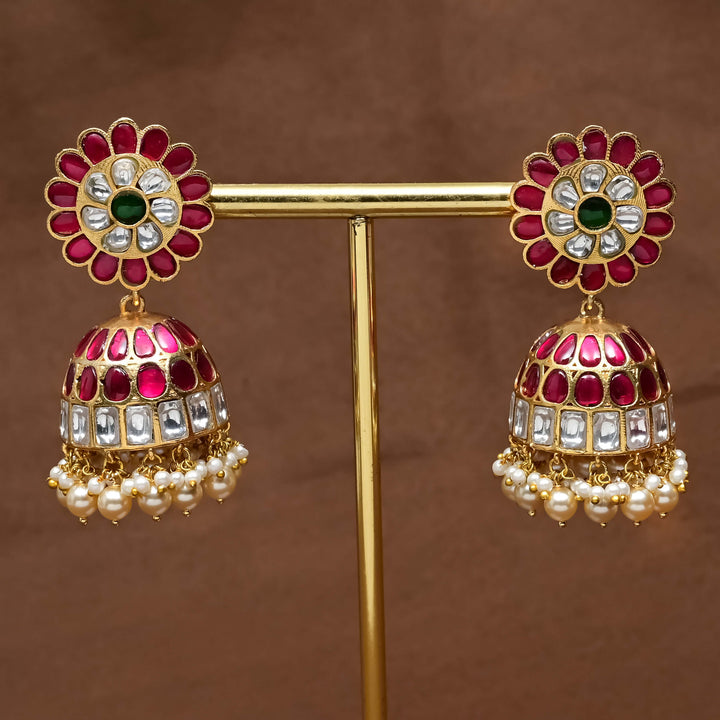 Kundan Jhumka Earrings