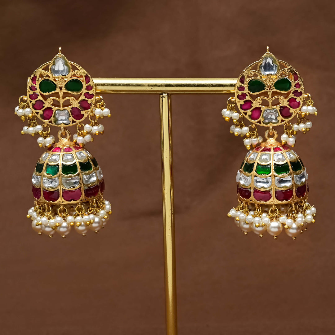 Kundan Jhumka Earrings