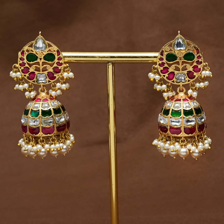 Kundan Jhumka Earrings