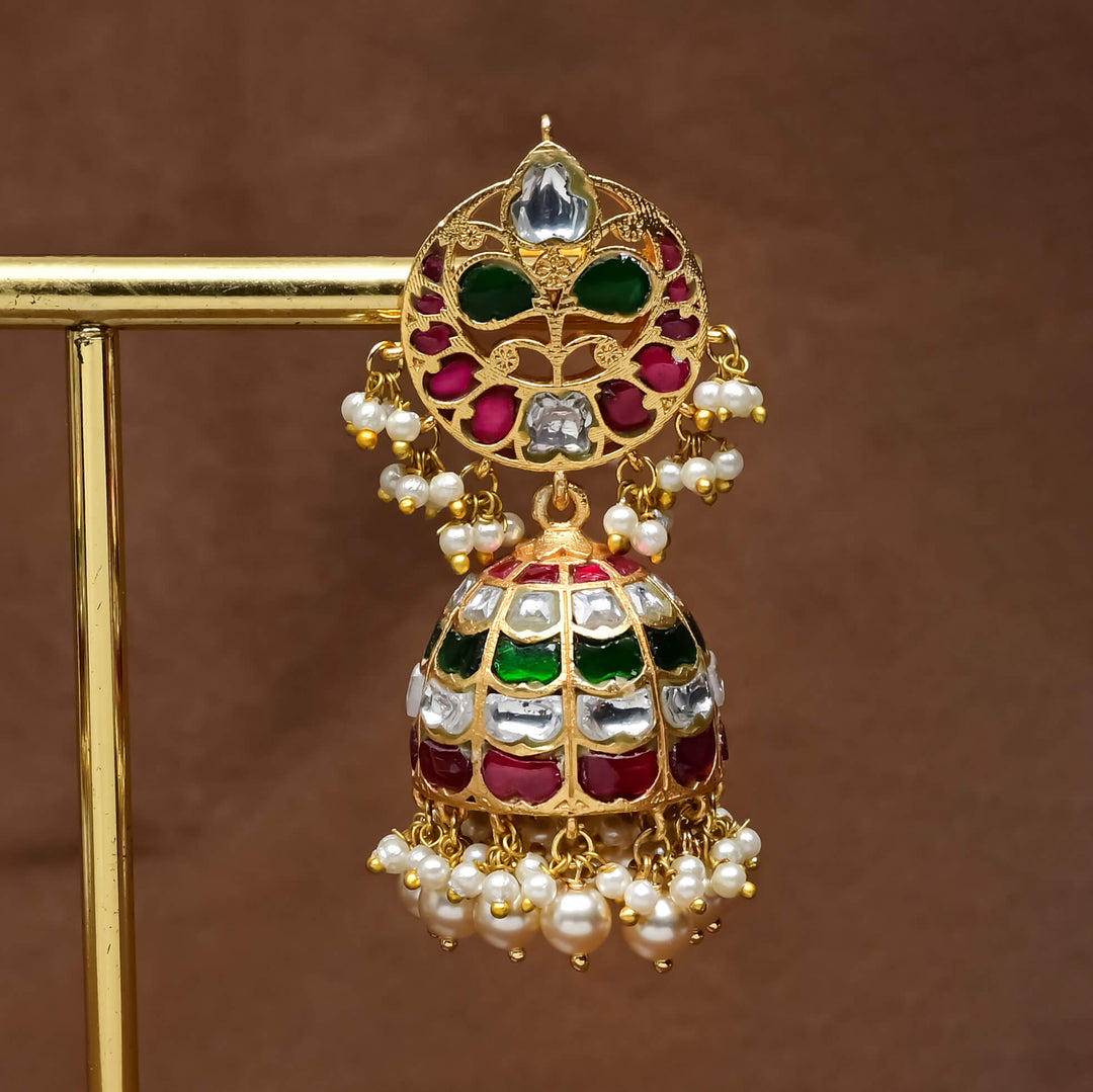 Kundan Jhumka Earrings