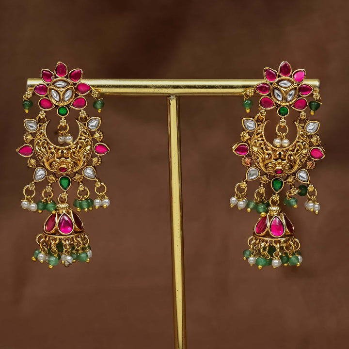 Temple Jhumka Earrings